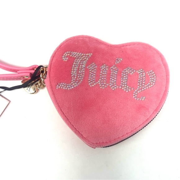 Juicy Couture Pink Lemonade Big Spender Mini Tote Pink Velour Handbag & Wallet - Picture 9 of 11